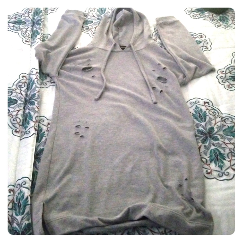 Long hoodie sweatshirt